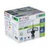 SMART LED proiector WIFI cu senzor cu cameră, 18w, 6000K, alb rece, 600lm, 180°, negru, CRI>70, V-TAC, 5917