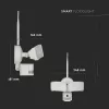 SMART LED proiector WIFI cu senzor cu cameră, 18w, 6000K, alb rece, 600lm, 180°, alb, CRI>70, V-TAC, 5745