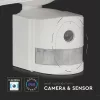 SMART LED proiector WIFI cu senzor cu cameră, 18w, 6000K, alb rece, 600lm, 180°, alb, CRI>70, V-TAC, 5745