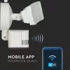 SMART LED proiector WIFI cu senzor cu cameră, 18w, 6000K, alb rece, 600lm, 180°, alb, CRI>70, V-TAC, 5745