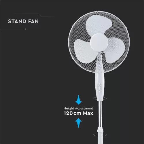 vertical ventilator cu bază în cruce, 40w, alb, V-TAC, 7922