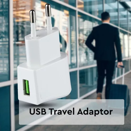 VT-1024 Usb de călătorie Adapter Dublu în blister cu ambalaj - alb