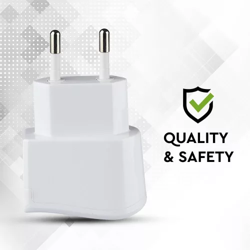 VT-1024 Usb de călătorie Adapter Dublu în blister cu ambalaj - alb