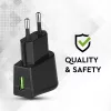 VT-1024 Usb de călătorie Adapter Dublu în blister cu ambalaj - negru