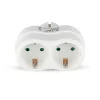 VT-1042 2 bucăți- Prizăos adaptor 16A cu împământare cu contact 16A-alb