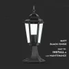 VT-753 E27 lampadar - Mat negru