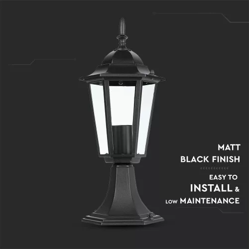 VT-753 E27 lampadar - Mat negru