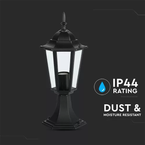 VT-753 E27 lampadar - Mat negru