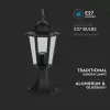 VT-753 E27 lampadar - Mat negru