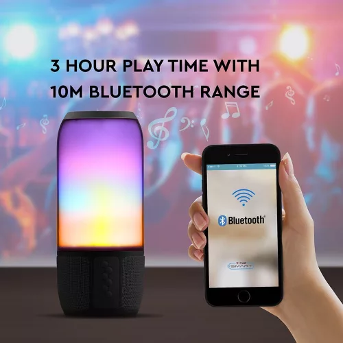 VT-6211 2*3W LED-Es Bluetooth Hangszóró Usb És Tf Kártyanyílással - Fekete