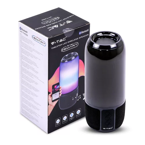 VT-6211 2*3W LED-Es Bluetooth Hangszóró Usb És Tf Kártyanyílással - Fekete
