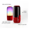 LED lámpa , hordozható , beépített hangszóróval , Bluetooth , színes hangulatvilágítás , 2 x 3W , RGB , USB , piros