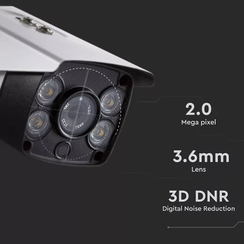 SMART biztonsági kültéri kamera, IP65, V-TAC, 8479
