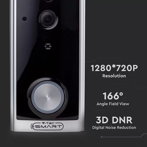 VT-5412 Okos Videós Kapucsenő - 2 Utas Audio - Fekete Test