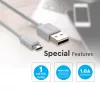 VT-5301 1M Micro Usb Kábel - Fehér (Pearl Széria)