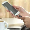 VT-5331 1M Micro Usb Fonott Nejlon Kábel - Fekete (Platina Széria)