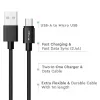 VT-5331 1M Micro Usb Fonott Nejlon Kábel - Fekete (Platina Széria)