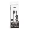 VT-5331 1M Micro Usb Fonott Nejlon Kábel - Fekete (Platina Széria)