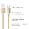 Platina Micro USB kábel, arany, V-TAC, 8490