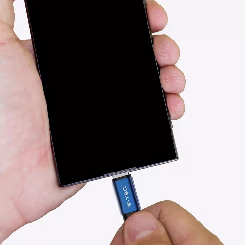 Ruby Micro USB kábel, kék, V-TAC, 8496