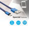 Ruby Micro USB kábel, kék, V-TAC, 8496
