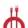 Ruby Micro USB kábel, piros, V-TAC, 8497