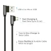 Gyémánt Micro USB kábel, fekete, V-TAC, 8635