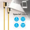Gyémánt Micro USB kábel, arany, V-TAC, 8637