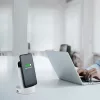 VT-3509 8000Mah Vezeték Nélküli Power Bank Kijelzővel És Állványnyal - Fehér