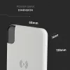 VT-3509 8000Mah Vezeték Nélküli Power Bank Kijelzővel És Állványnyal - Fehér