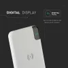 VT-3509 8000Mah Vezeték Nélküli Power Bank Kijelzővel És Állványnyal - Fehér
