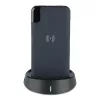 VT-3509 8000 Mah Vezeték Nélküli Power Bank Kijelzővel És Állványnyal - Sötétkék