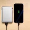 VT-3510 5000Mah-S Külső Akkumulátor LED-Es Kijelzővel És Beépített Kábellel - Fehér