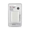 VT-3510 5000Mah-S Külső Akkumulátor LED-Es Kijelzővel És Beépített Kábellel - Fehér