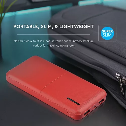 VT-3518 10000Mah Piros Power Bank