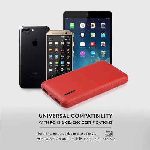 VT-3518 10000Mah Piros Power Bank