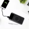 VT-3521 10000 Mah Vezeték Nélküli Power Bank Kettős Usb + Type-C + LED Képernyővel - Fekete