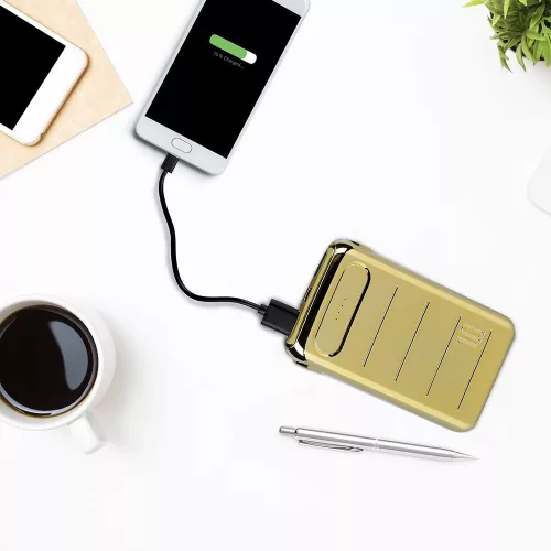 VT-3522 10000 Mah-S Külső Akkumulátor Kettős Usb-C Csatlakozóval - Arany