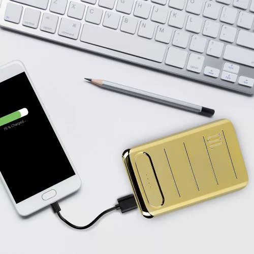 VT-3522 10000 Mah-S Külső Akkumulátor Kettős Usb-C Csatlakozóval - Arany