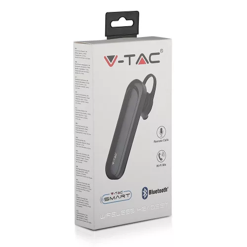 Vezeték nélküli fejhallgató, fekete, V-TAC, 7702