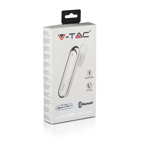 Vezeték nélküli fejhallgató, fehér, V-TAC, 7703