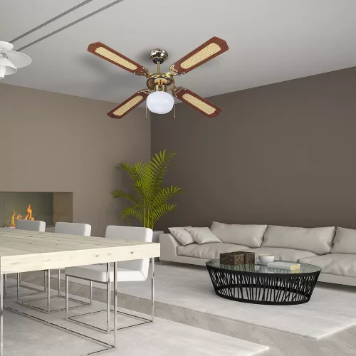 VT-6042-4 50 W de tavan ventilator cu iluminat - cu lanț control - 4 palete - curent alternativ Motor