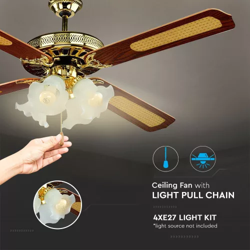 VT-6056-4 55 W de tavan ventilator 4 beccu - cu lanț control - 4 palete - curent alternativ Motor
