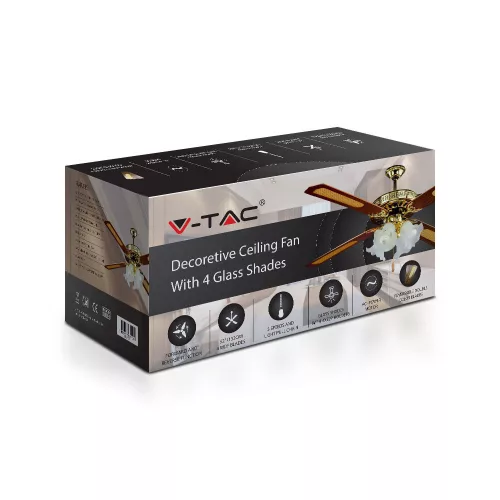 VT-6056-4 55 W de tavan ventilator 4 beccu - cu lanț control - 4 palete - curent alternativ Motor