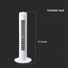 vertical ventilator, 45w, alb, V-TAC, 7926