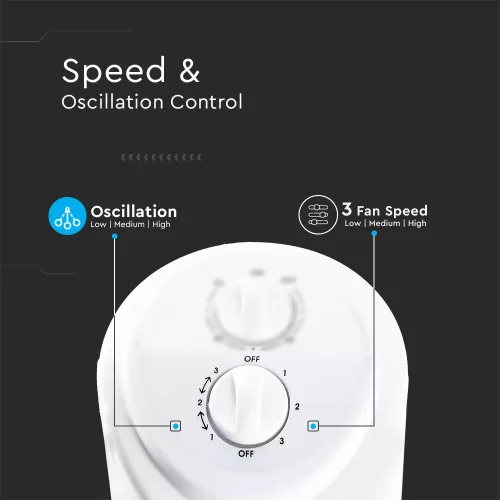 vertical ventilator, 45w, alb, V-TAC, 7926