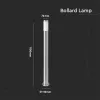 exterior lampadar, E27, satinat nichel, IP44, V-TAC, 8962