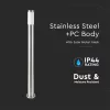 exterior lampadar, E27, satinat nichel, IP44, V-TAC, 8962