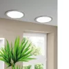 LED panel , süllyesztett , 16.5W , CCT , dimmelhető , 21.6 cm , kerek , matt nikkel , IP44 , EGLO Connect.Z , Zigbee , FUEVA-Z , 98844