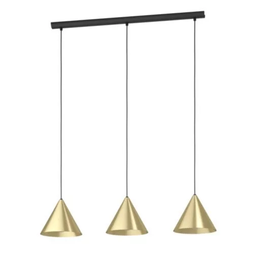 EGLO, 99592, NARICES, lampă suspendată, E27, 3X40W, IP20, periat alamă, auriu